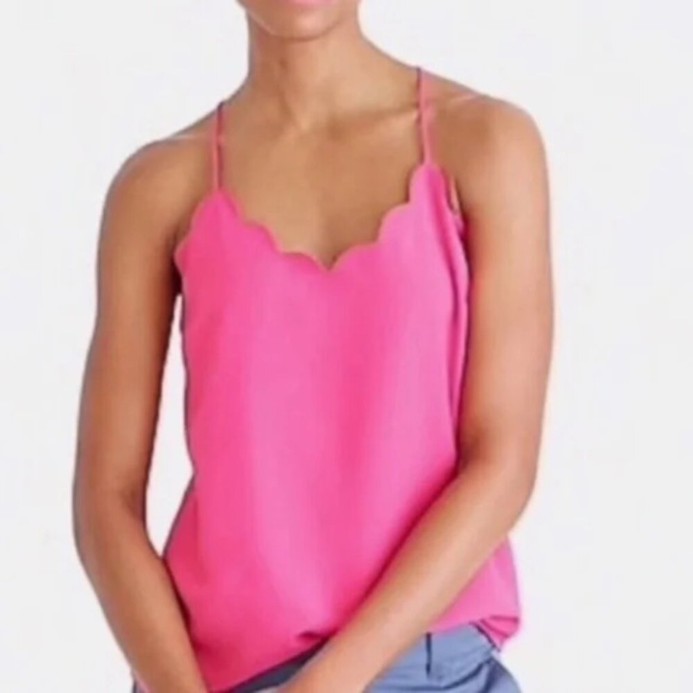 J. Crew Scalloped Edge Cami Tank Top β Size 4πΈππ·ππ - Picture 3 of 11